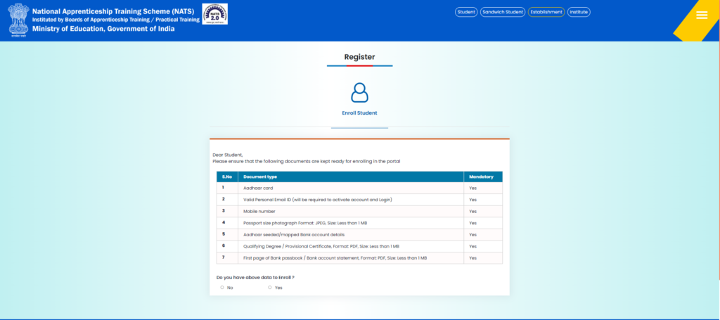 NATS পোর্টালে রেজিস্ট্রেশন পদ্ধতি